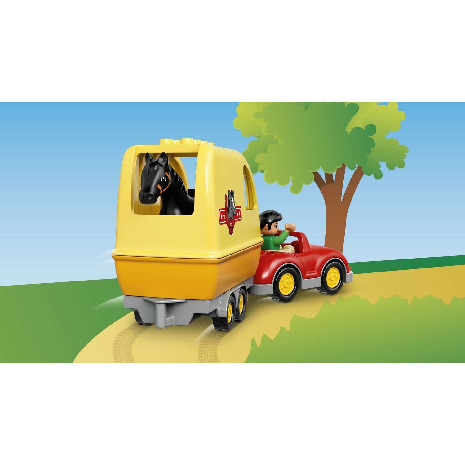 Конструктор LEGO DUPLO Трейлер для лошадок блочный - фото 6
