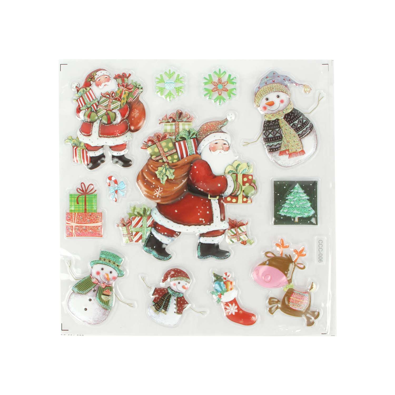 Наклейки декоративные ё Новогодние сюжеты в ассортименте - фото 6