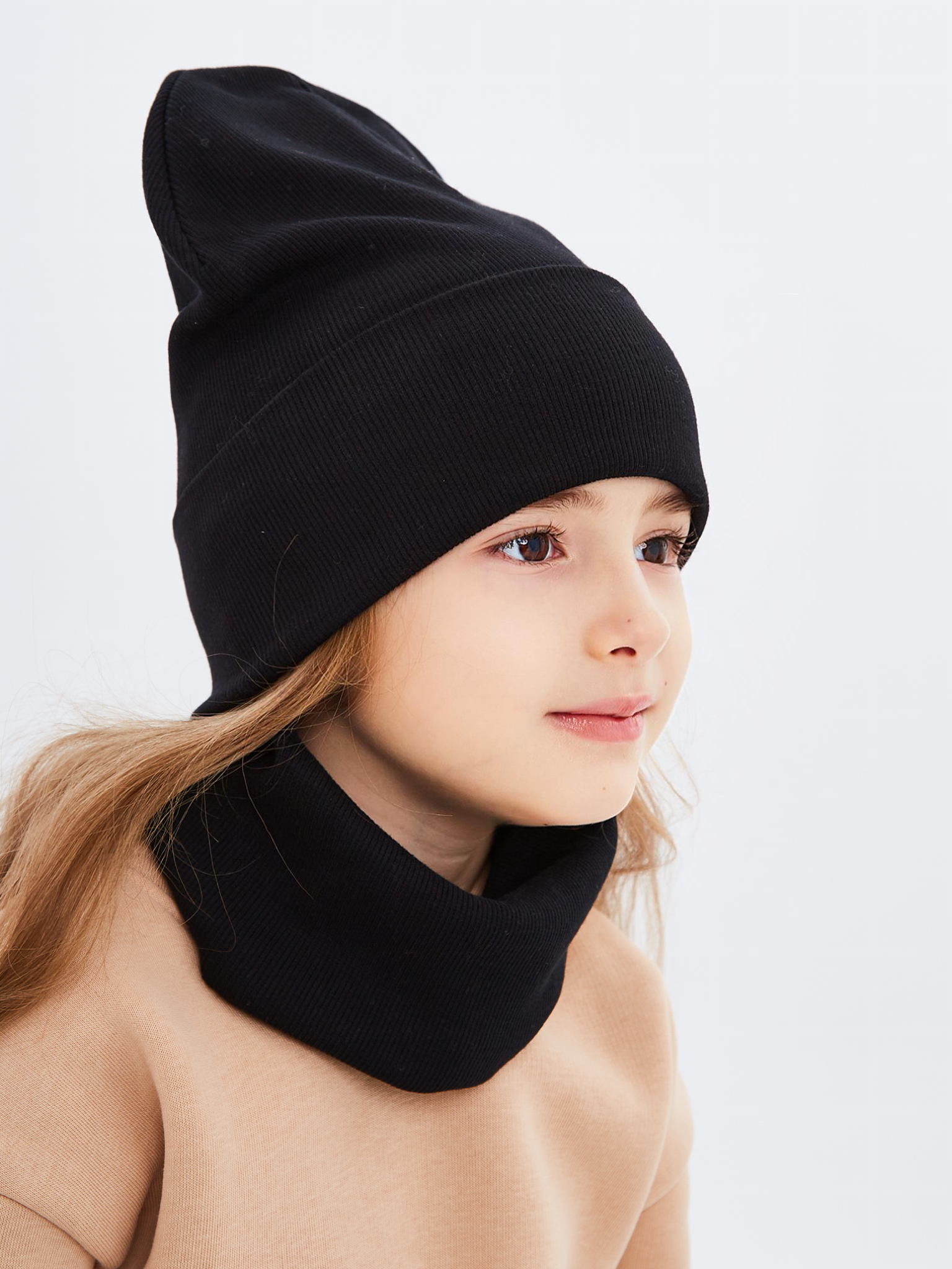 Шапка и снуд NYCkids NYC-H-70-KashOtvG-black - фото 10