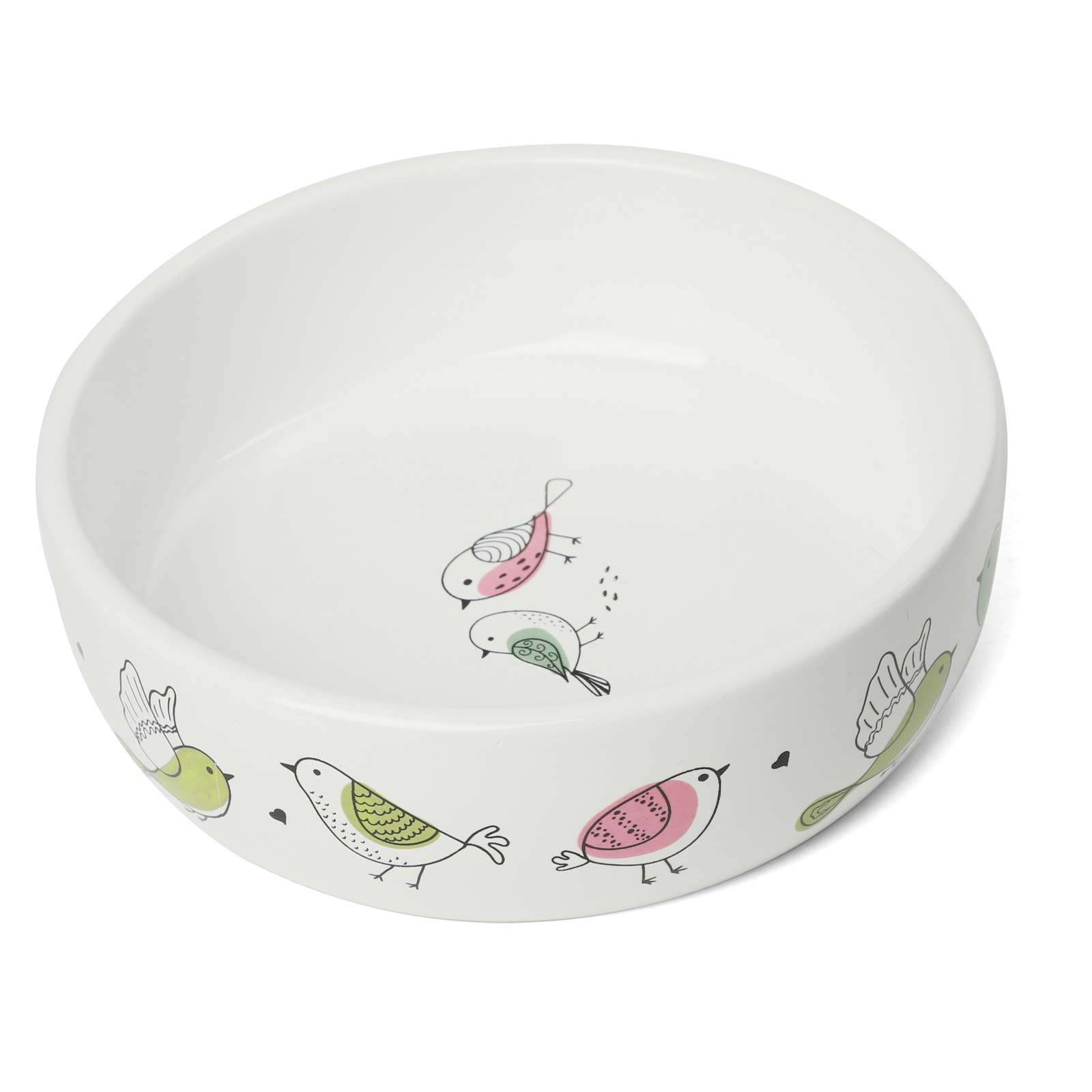 Миска для животных Triol Птички керамическая 0.35л - фото 1
