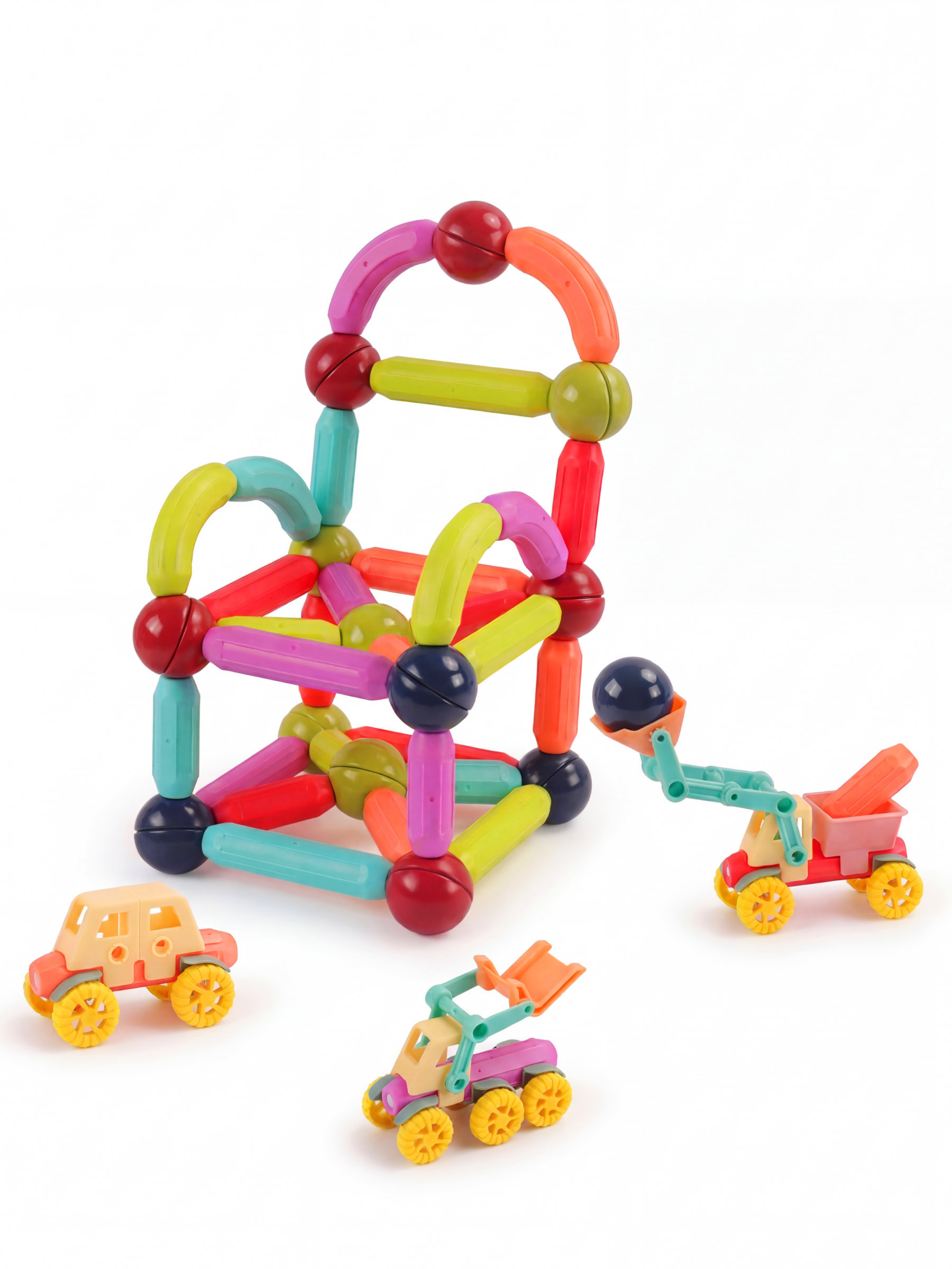 Конструктор SAYFUN toys магнитный 100 дет. - фото 12