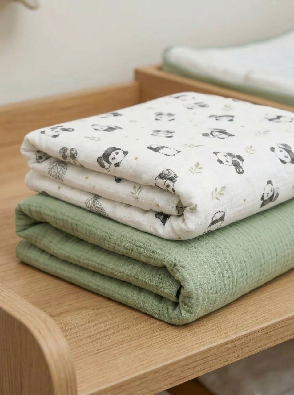 Пелёнка Loo-Loo Панда муслин 100х135 см 2 шт. - фото 4