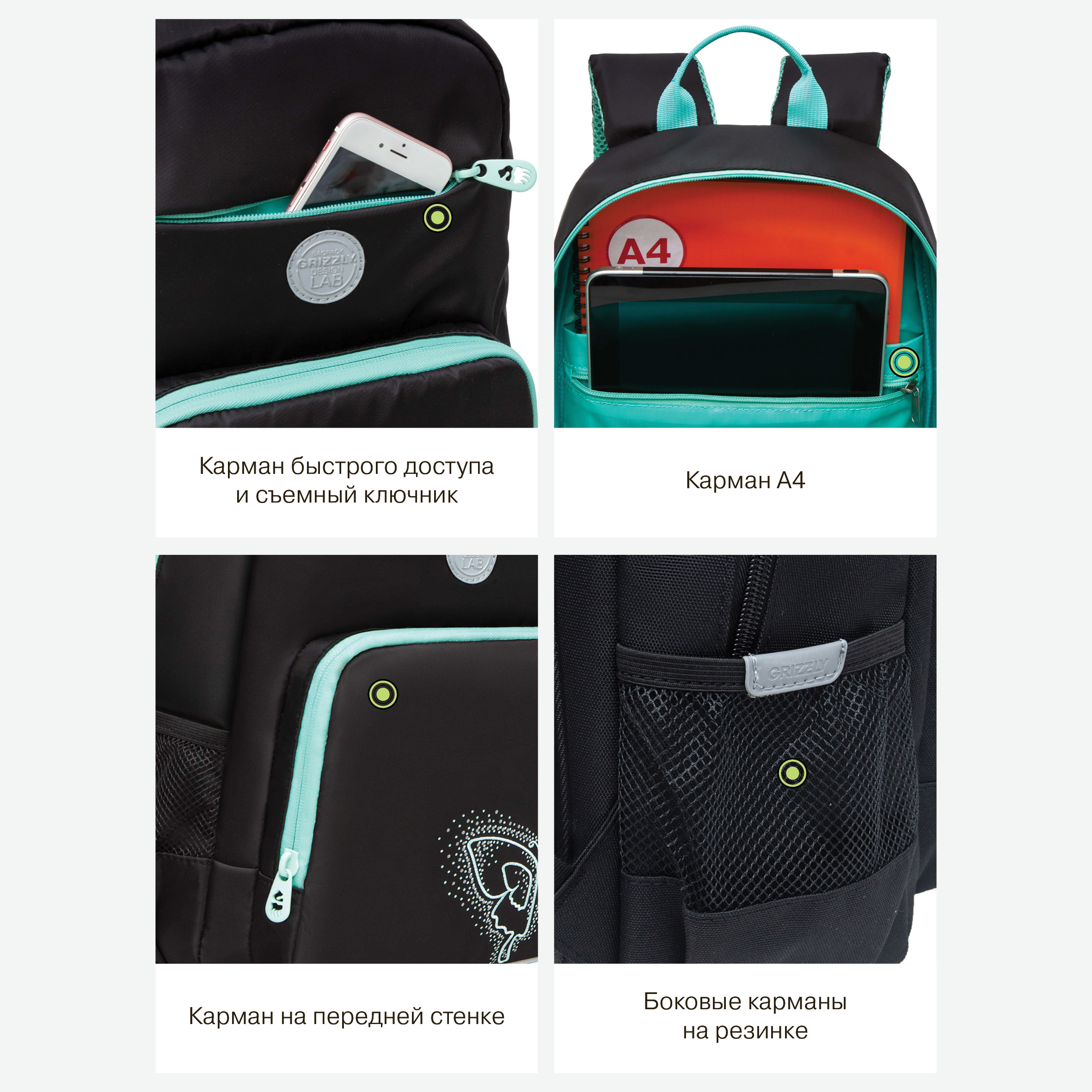 Рюкзак Grizzly Бабочка - фото 10