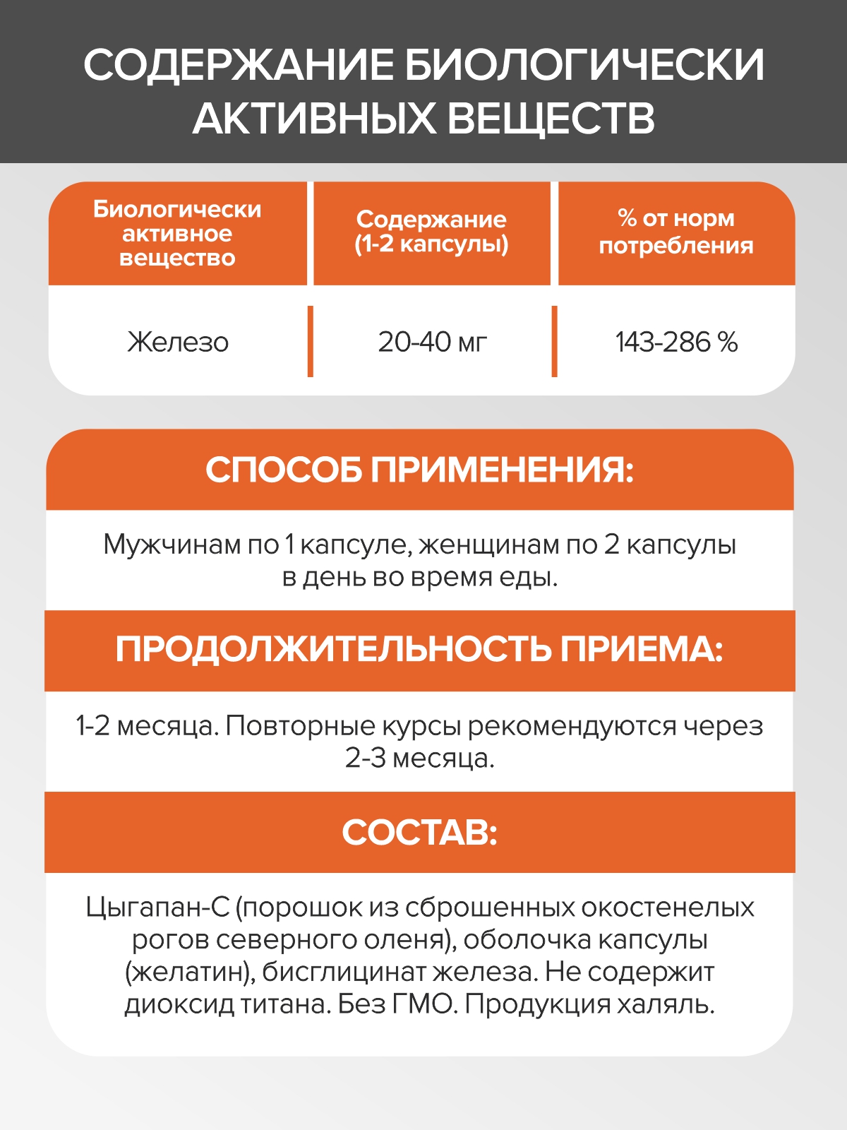 Цыгапан Железо 40 мг CigaPan Цыгапан бисглицинат железа, витамины для женщин и мужчин от анемии - фото 10