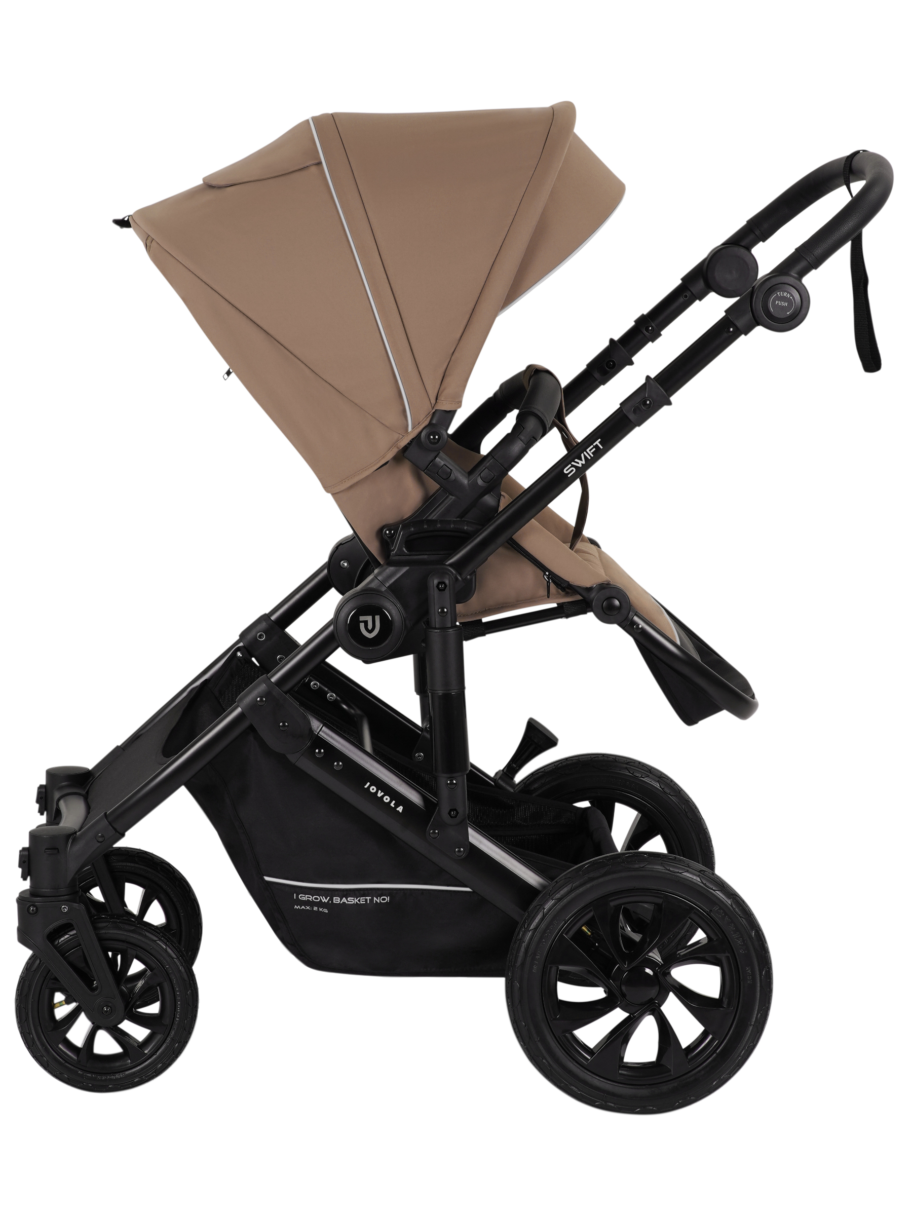 Коляска 3в1 JOVOLA Swift Plus темно-бежевый - фото 14