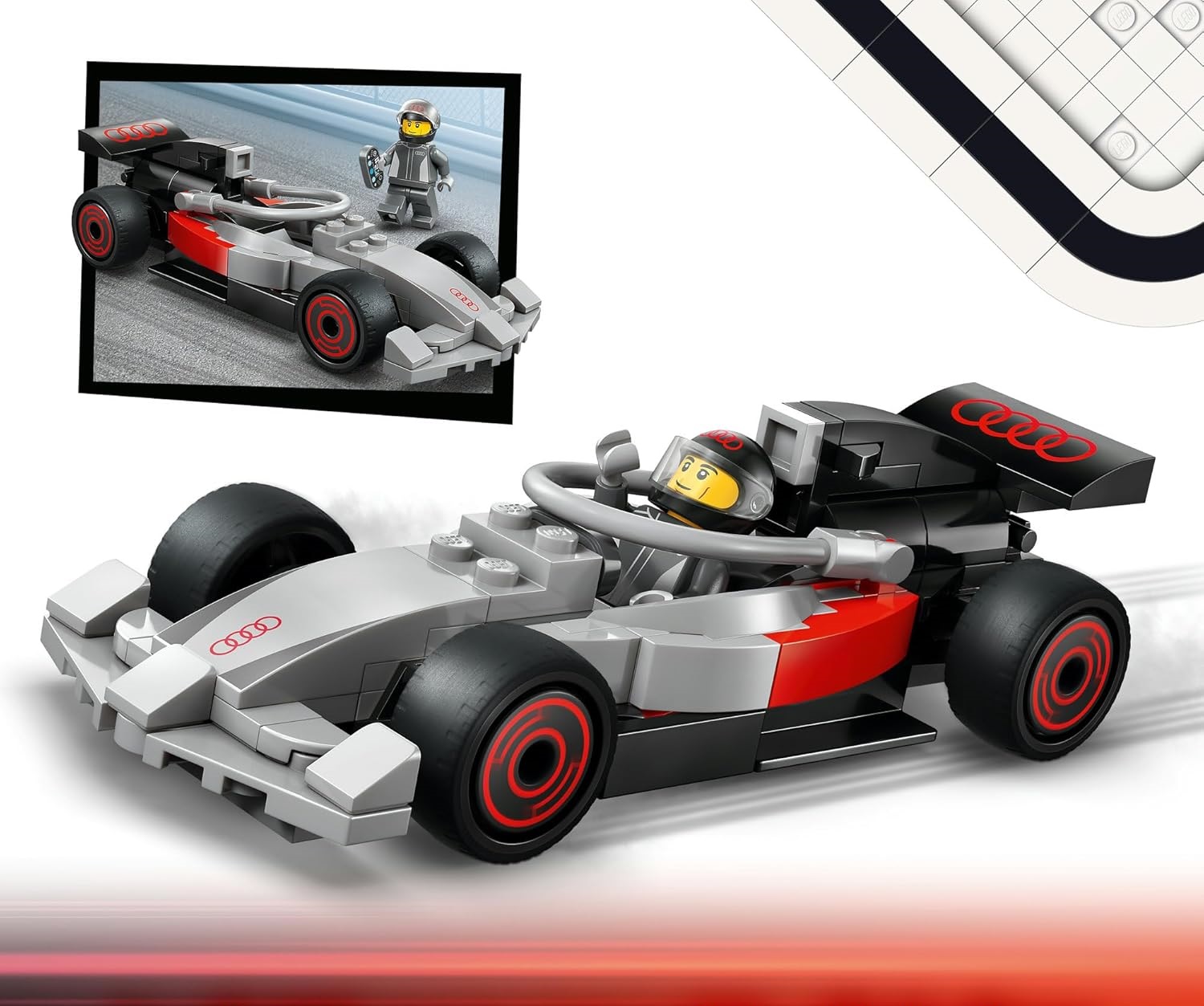 Конструктор LEGO City F1 Display Truck Audi 508 дет. - фото 5