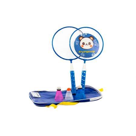 Детский набор ракеток SHARKTOYS для игры в бадминтон 3 воланчика в чехле