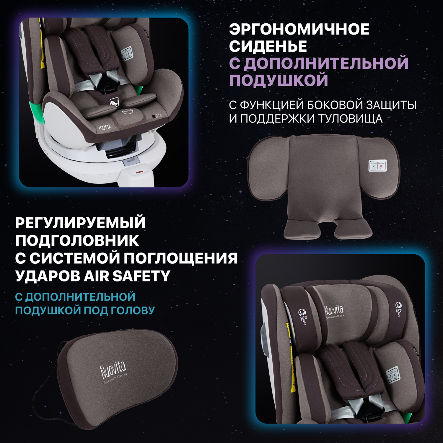 Автокресло Nuovita Isofix 0+/1/2 (0-25 кг) - фото 10
