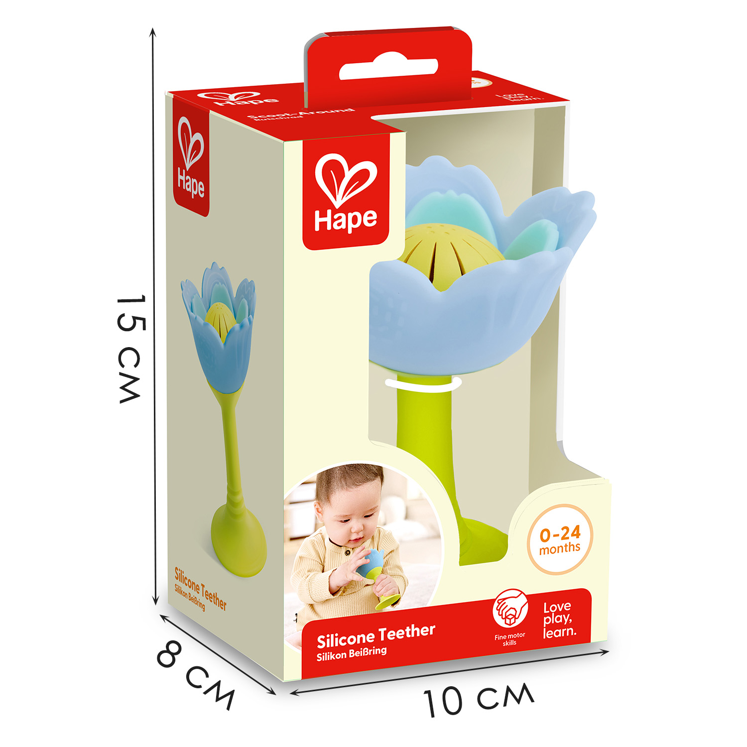 Игрушка Hape погремушка Голубой цветок - фото 8