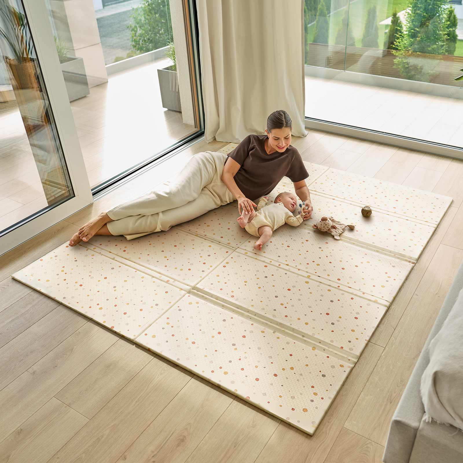 Детский складной коврик Lionelo Zora 180 x 201 см - фото 19