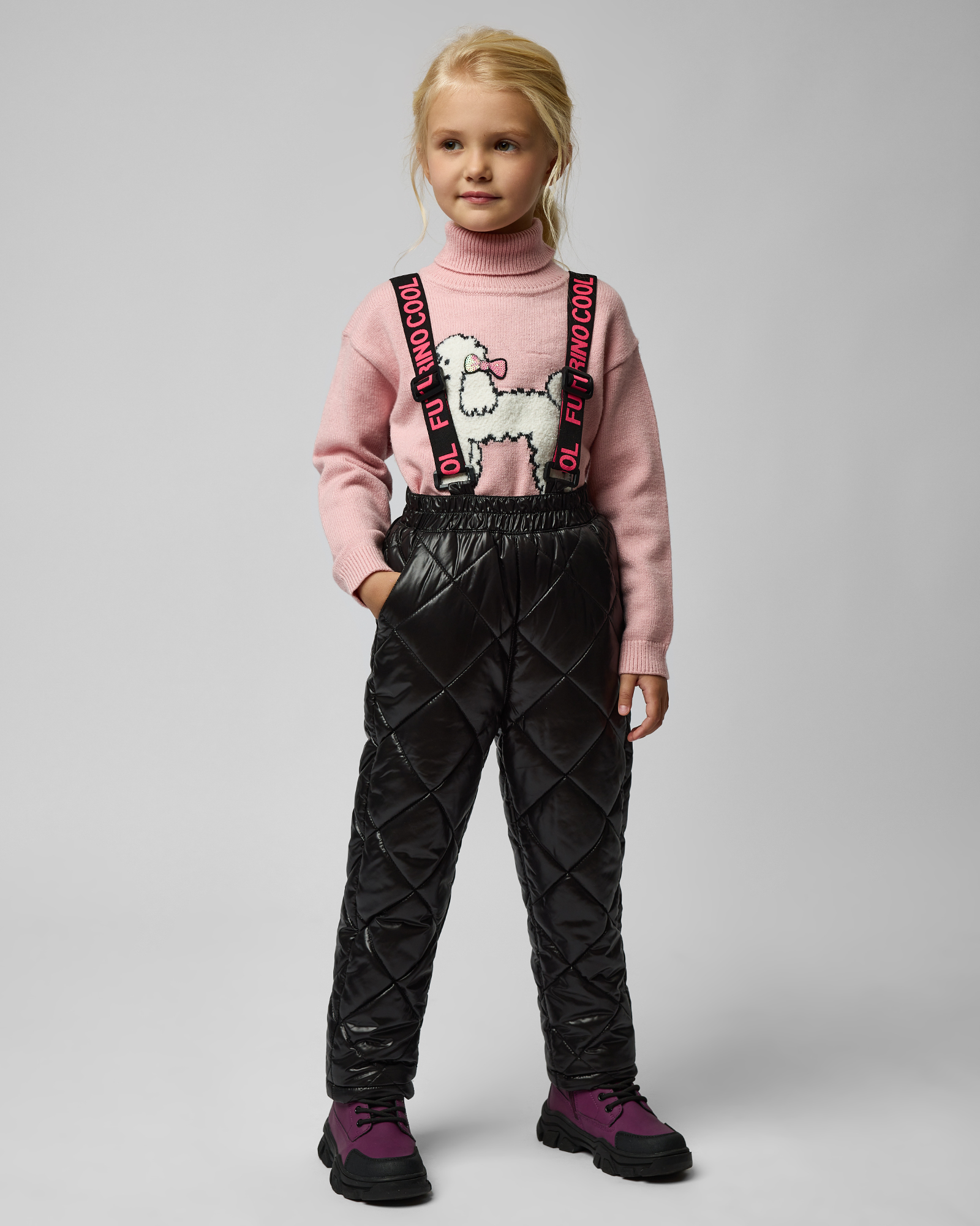 Брюки на бретелях Futurino Cool W24FC4-C3Skg-99 - фото 1