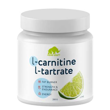 Коктейль L-Carnitine L-Tartale Prime Kraft лайм 200г