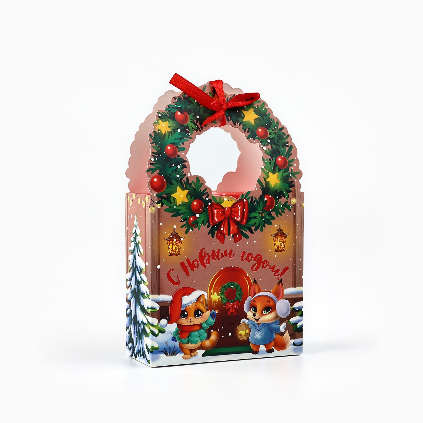 Коробка сборная Дарите Счастье "Новогодний домик", 12,3 х 21 х 5,3 см - фото 2