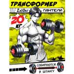 Набор блинов с грифом БлинДаГриф Гантель 20кг 2шт