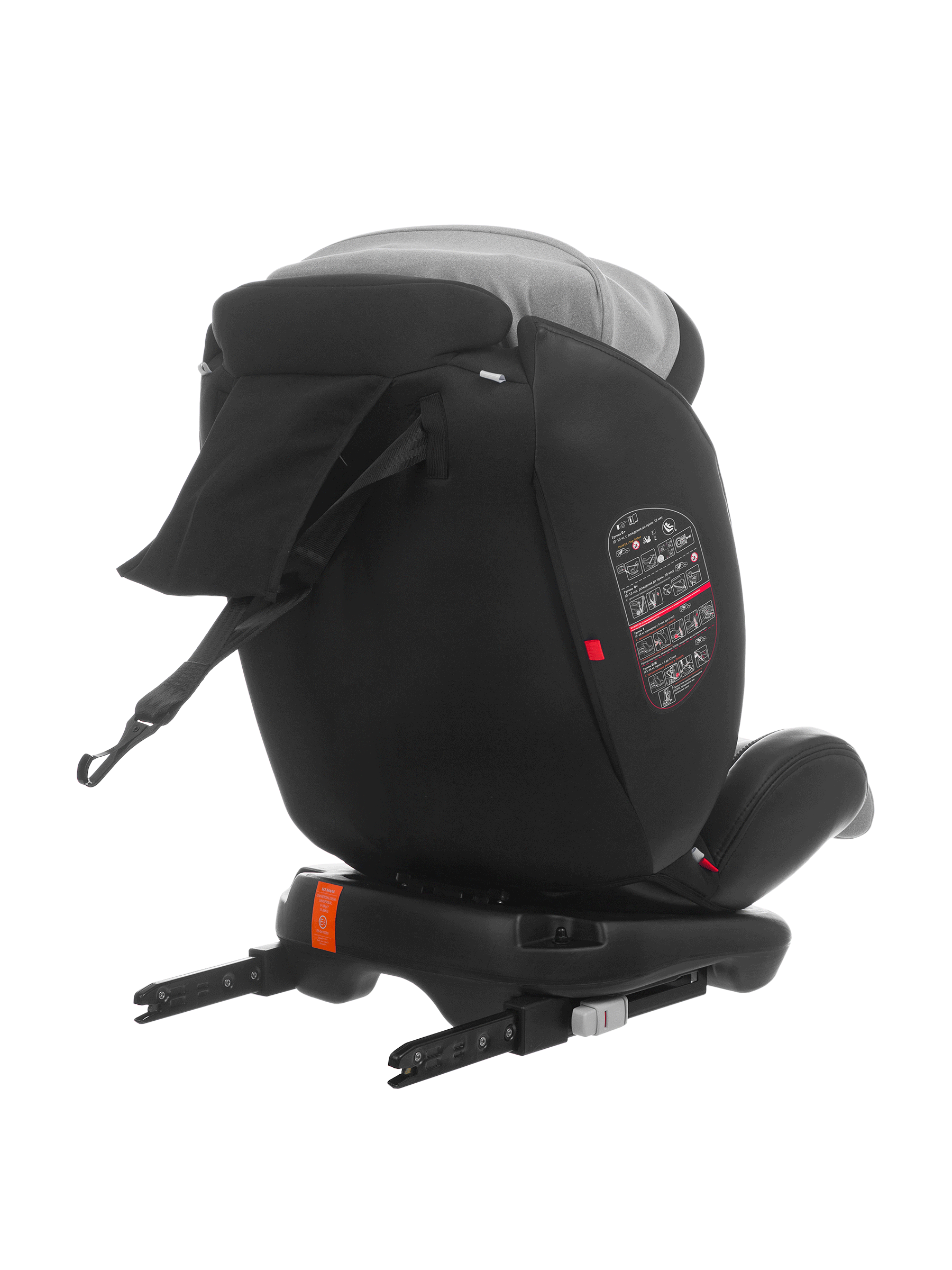 Автокресло Indigo MAX-X серый Isofix 0+/1/2/3 (0-36 кг) серый - фото 14
