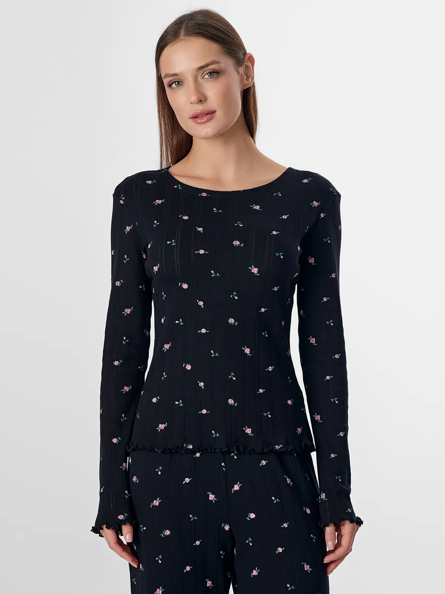 Пижама Mark Formelle (Марк Формэль) 592613/розочки на черном - фото 6