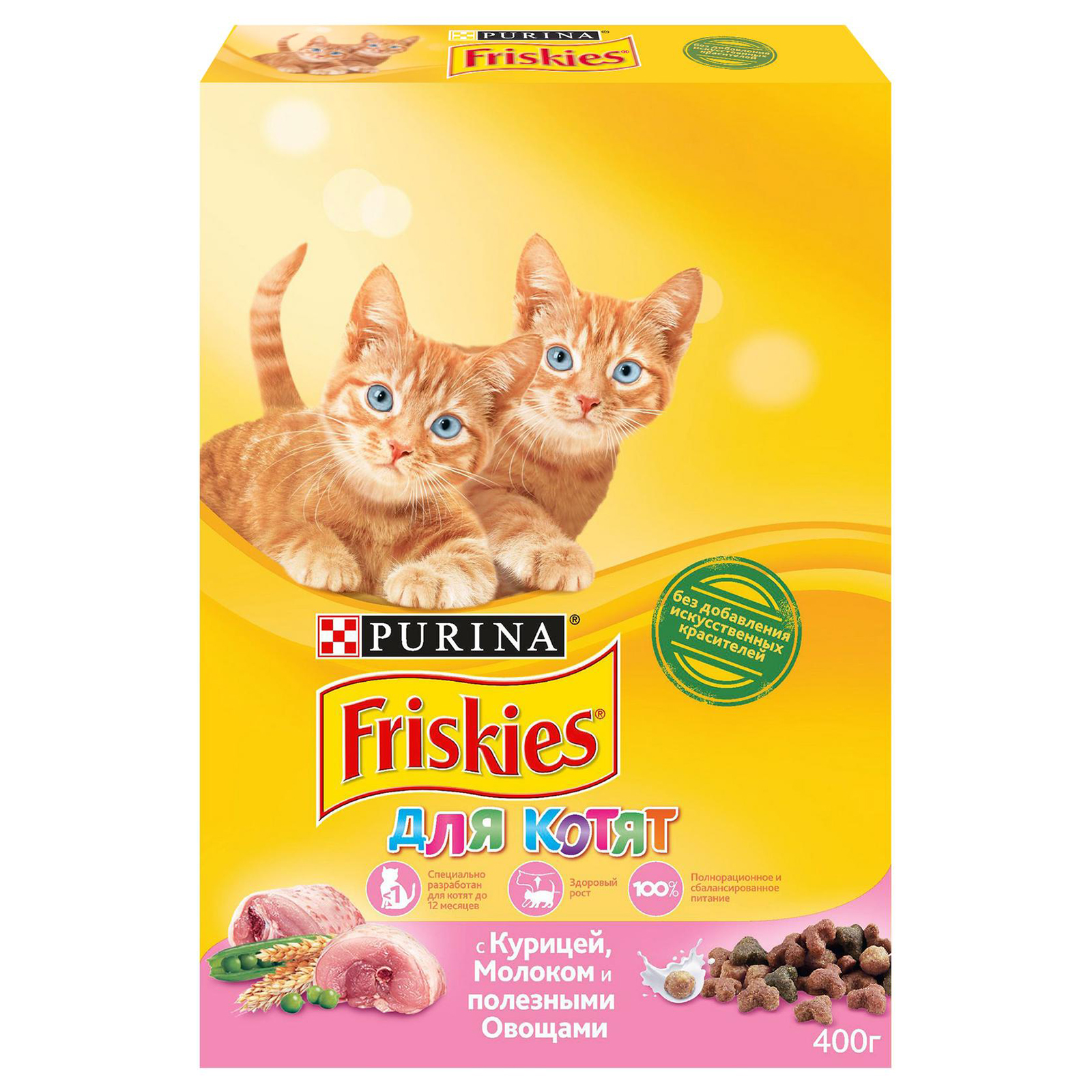 Корм сухой для котят Friskies 400г с курицей молоком и полезными овощами - фото 2