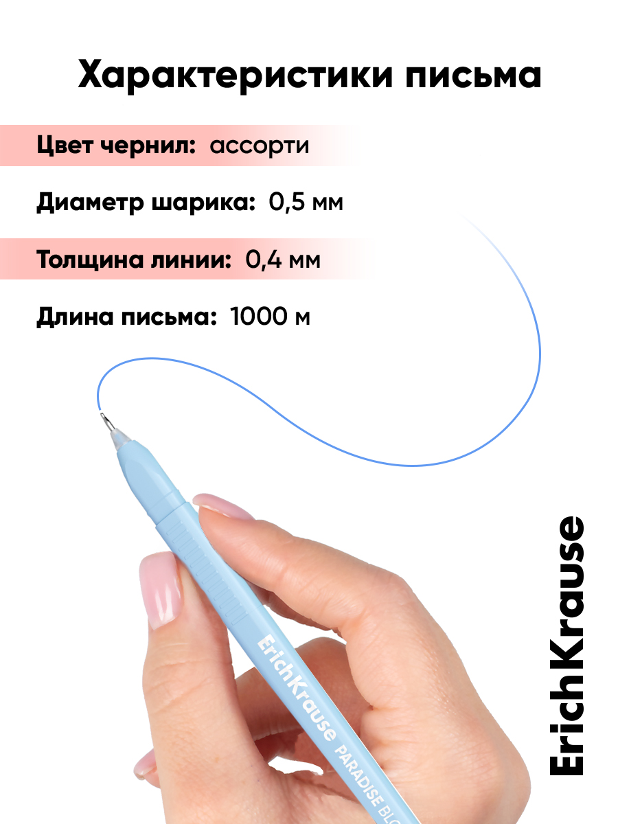 Ручка гелевая ErichKrause 6 шт. - фото 5