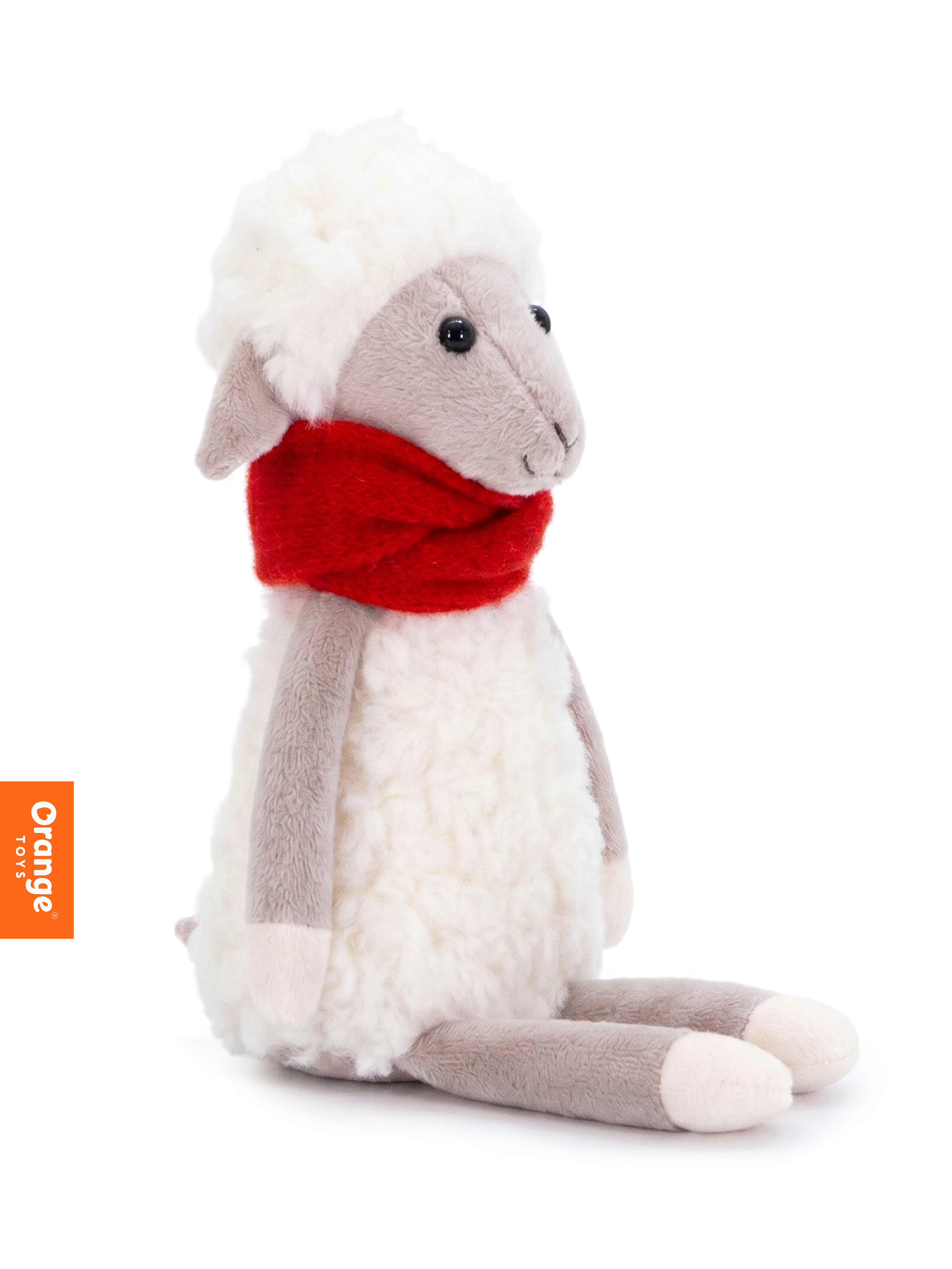 Мягкая игрушка Orange Toys Овечка Бяшка в красном снуде - фото 2
