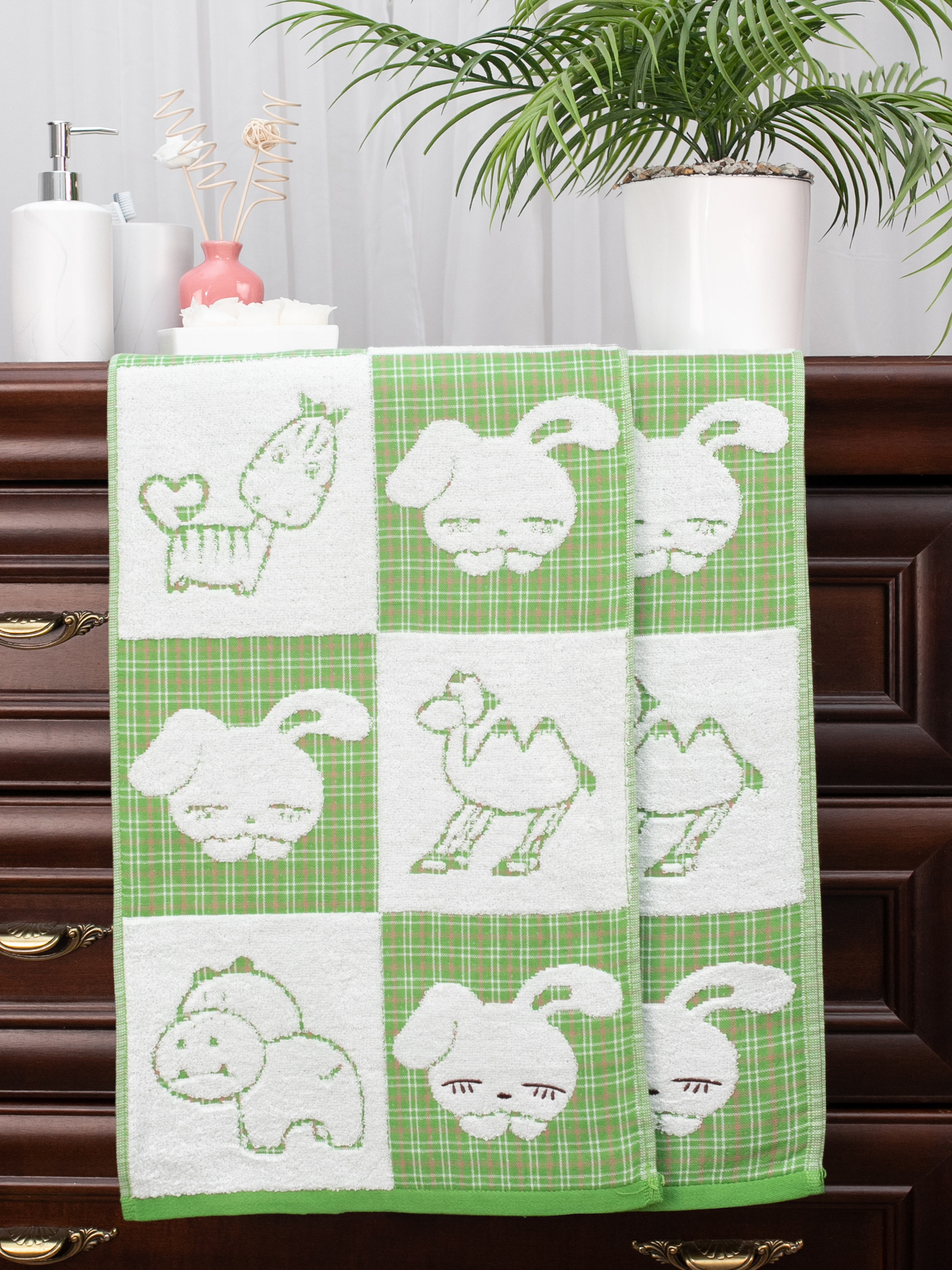 Полотенце Wellness ЗОО_1-45 Набор_2 34 x 76 см 2 шт. - фото 1