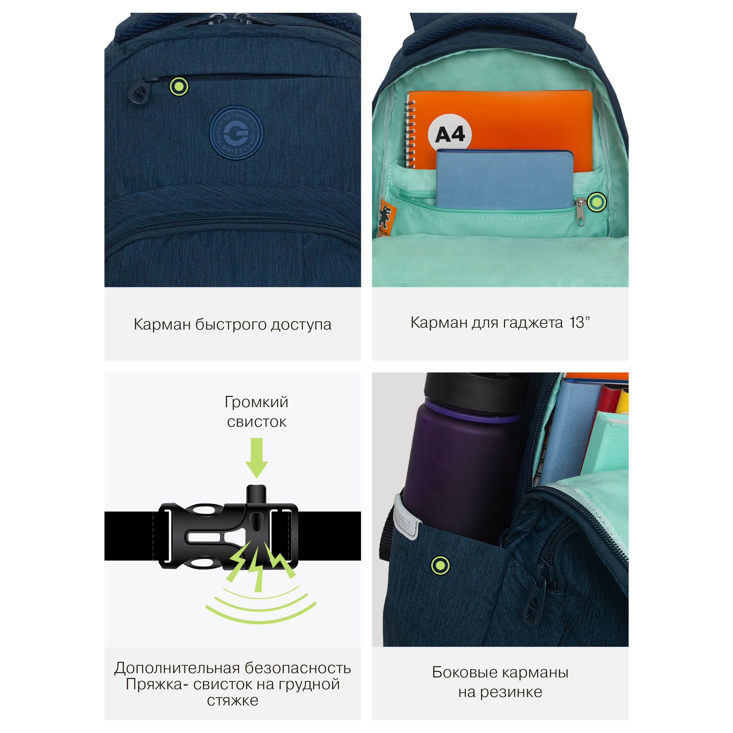 Рюкзак Grizzly для девочки - фото 11