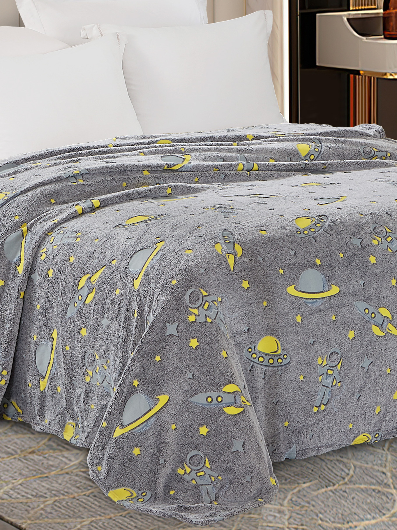 Плед Павлинка Космос 150 x 200 см велсофт - фото 1