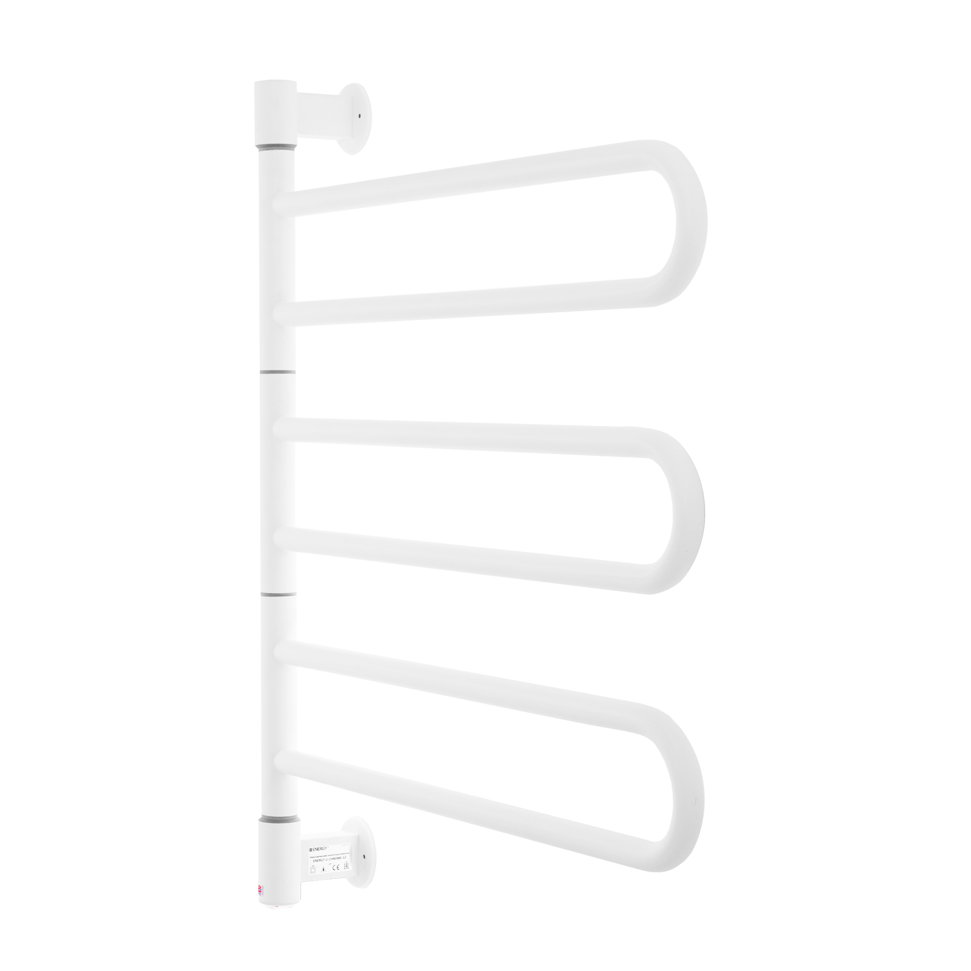Полотенцесушитель электрический Energy U chrome G3 белый матовый - фото 6