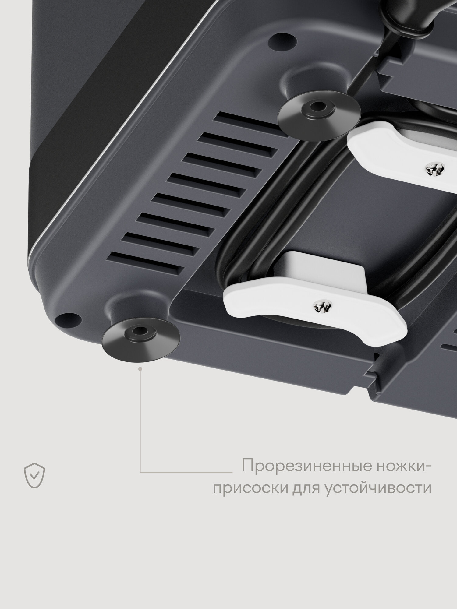 Мясорубка Tuvio TMG03MV с овощерезкой и хранением насадок черная - фото 11