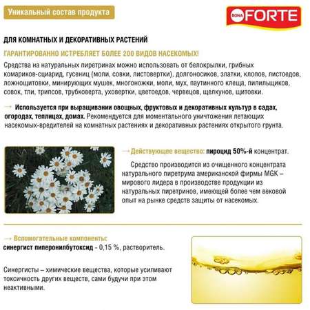 Инсектицидное средство Bona Forte Натуральное от летающих насекомых-вредителей 300 мл