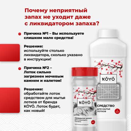 Ликвидатор запаха для лотков KOYO Тропический фрукт
