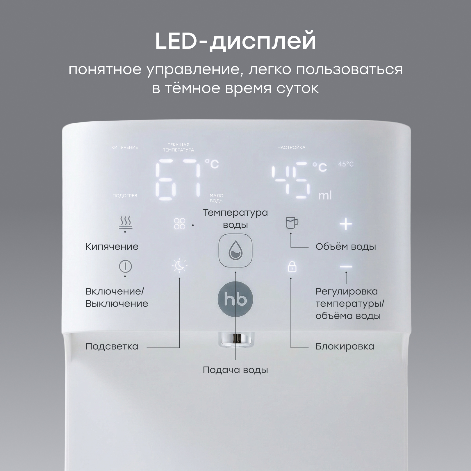 Термопот электрический Happy Baby с функцией увлажнения воздуха - фото 10