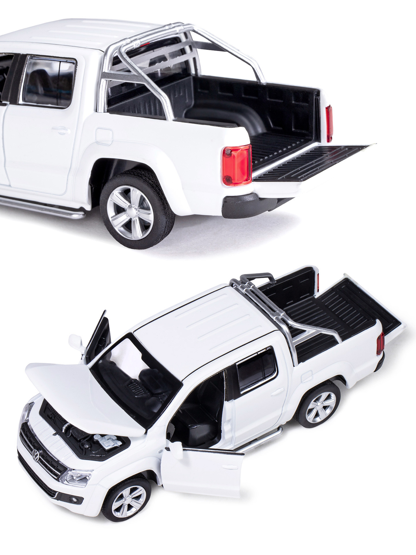 Пикап АВТОпанорама Volkswagen Amarok 1:30 белый JB1251298 - фото 10