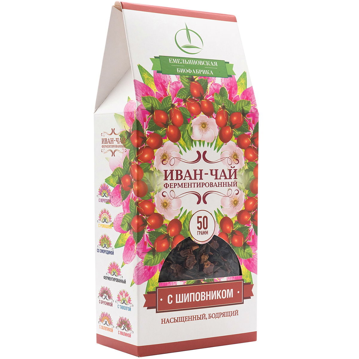 Иван-чай Емельяновская Биофабрика ферментированный с плодами шиповника 50 г - фото 2