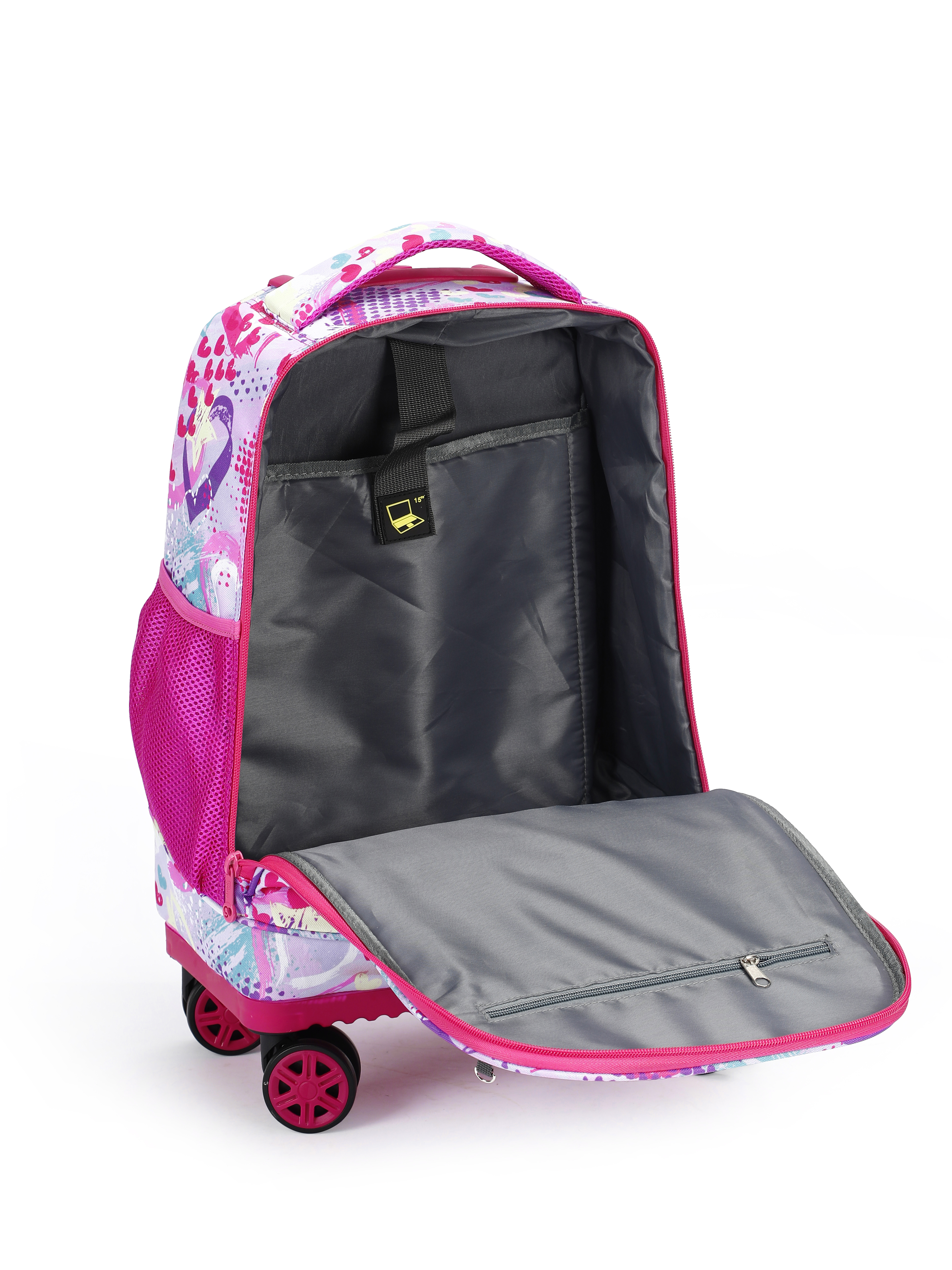 Чемодан Beyond time Сердечки на светлом фоне - фото 10