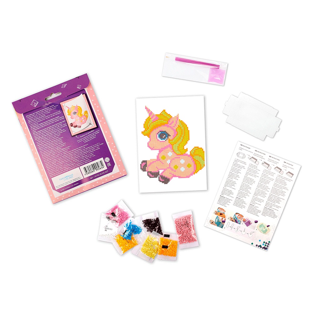 Алмазная мозаика Фрея Розовый единорог - фото 4