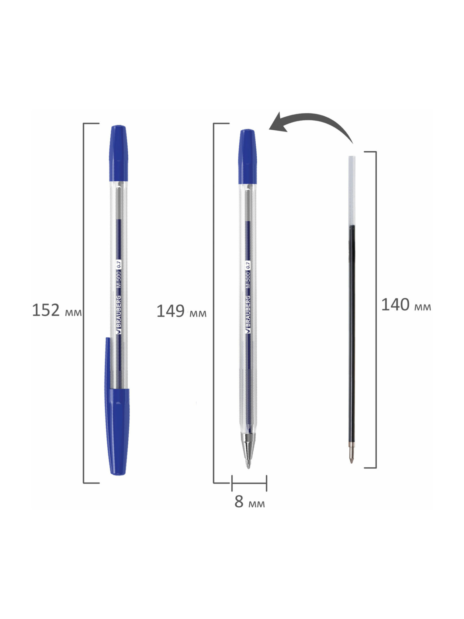 Ручка шариковая Brauberg 10 шт. - фото 13