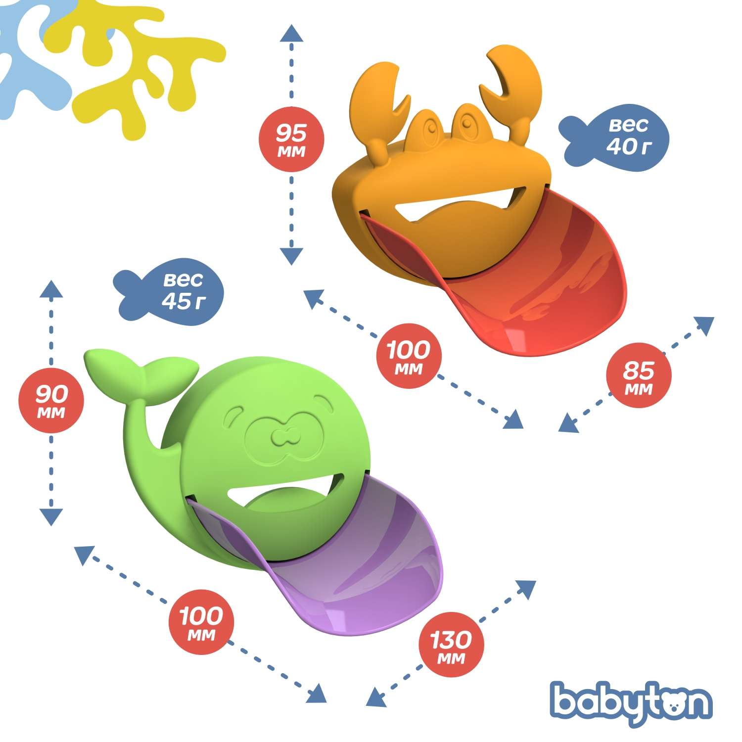 Насадка на кран для воды Babyton Оранжевый-Зеленый 2шт - фото 6