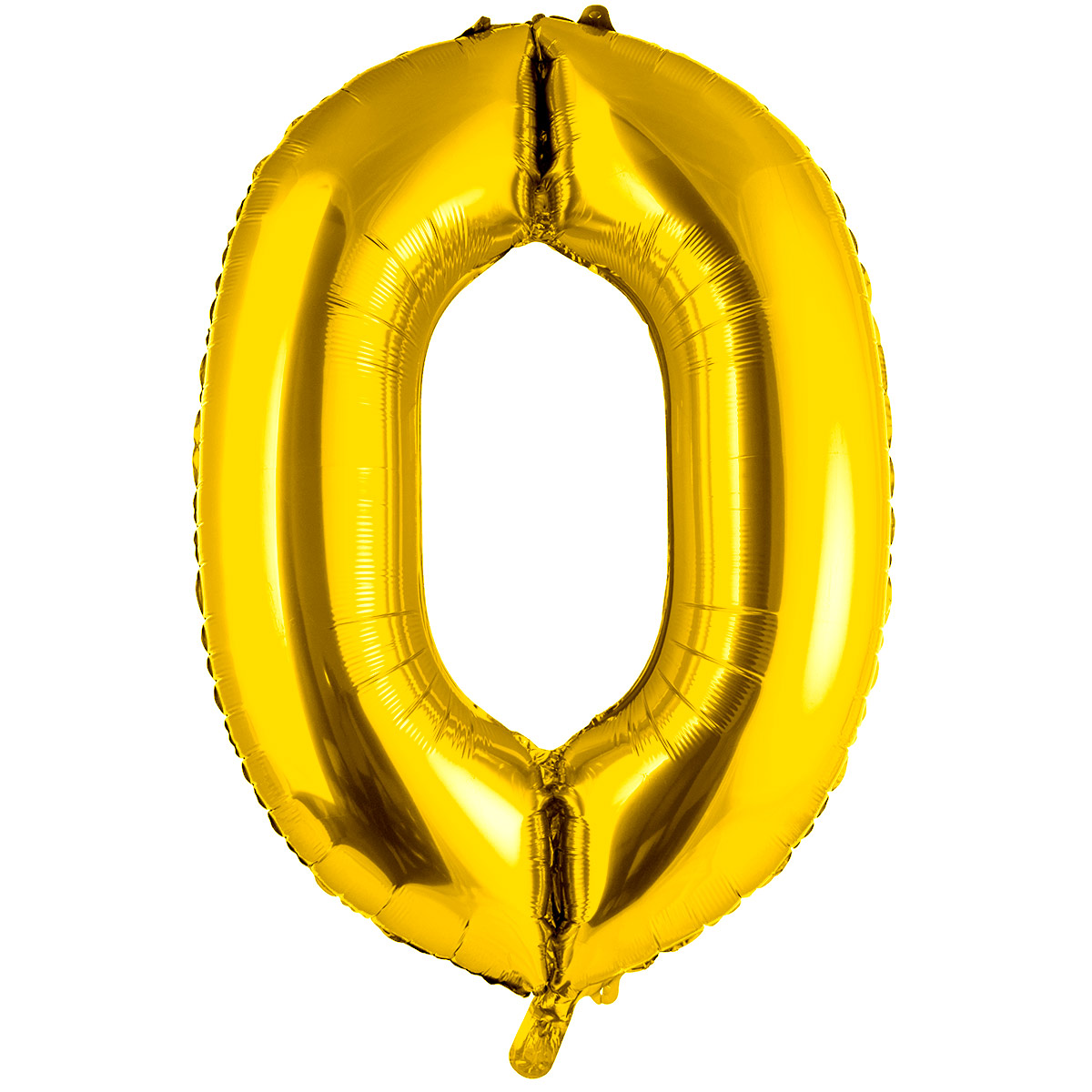 Шар воздушный Веселая затея Цифра 0 Gold 40см - фото 1