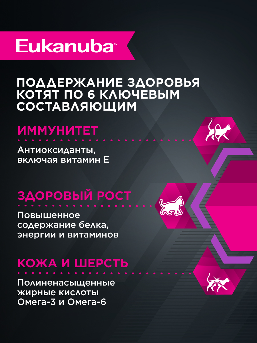 Корм влажный для котят Eukanuba Cat 85г с курицей в соусе пауч - фото 2