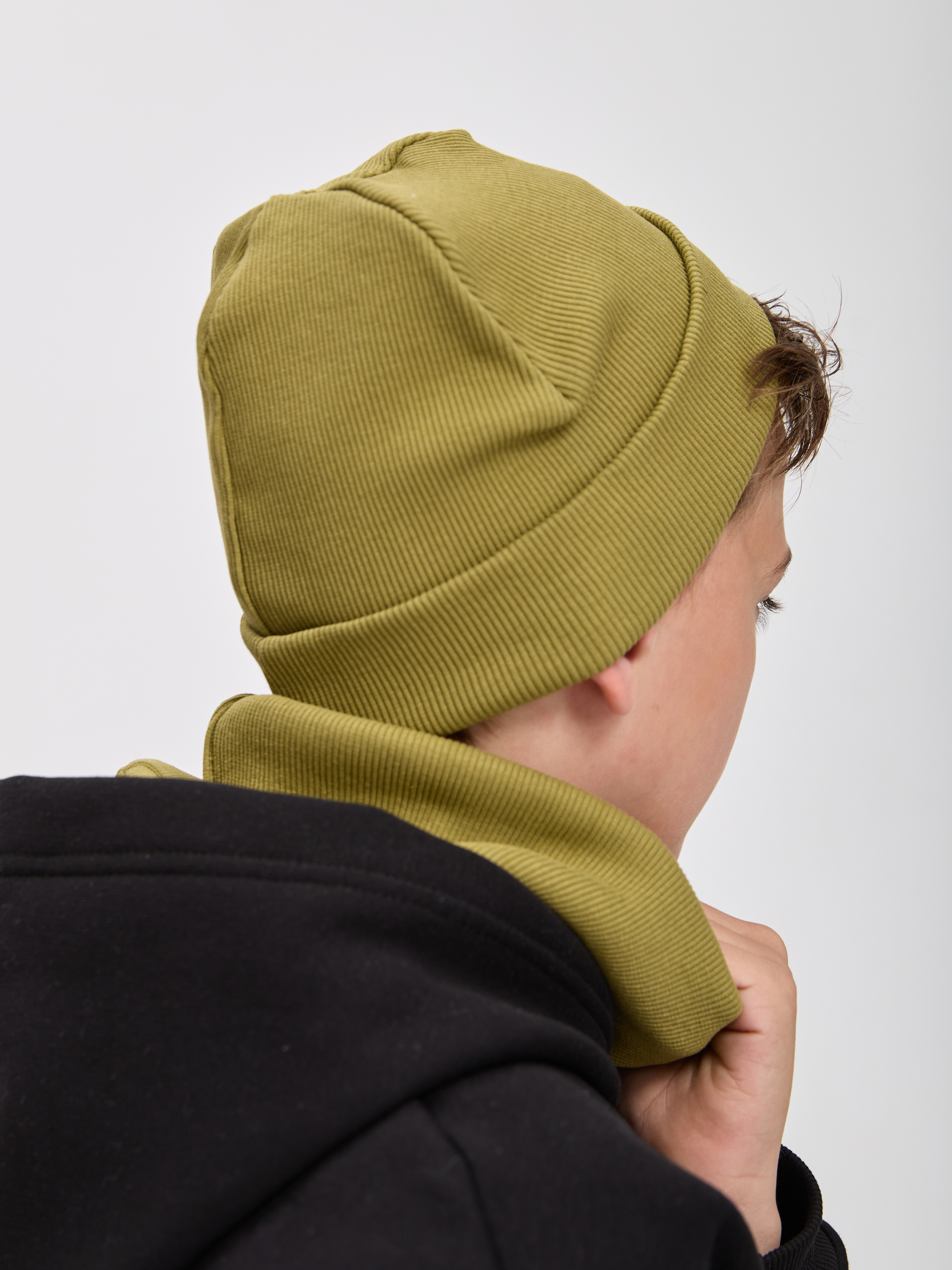 Шапка и снуд Лапушка 0258 хаки - фото 11