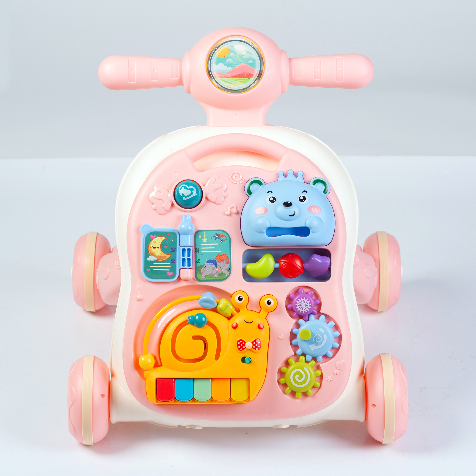 Каталка Babyhit с ручкой розовый - фото 12