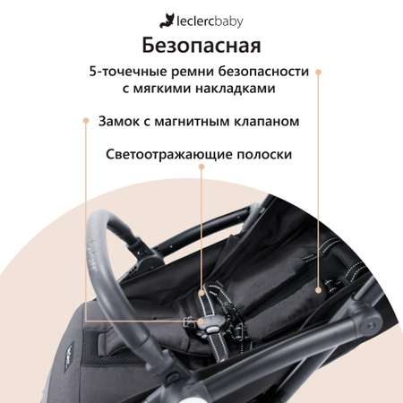 Коляска прогулочная Leclerc Magic fold plus Black