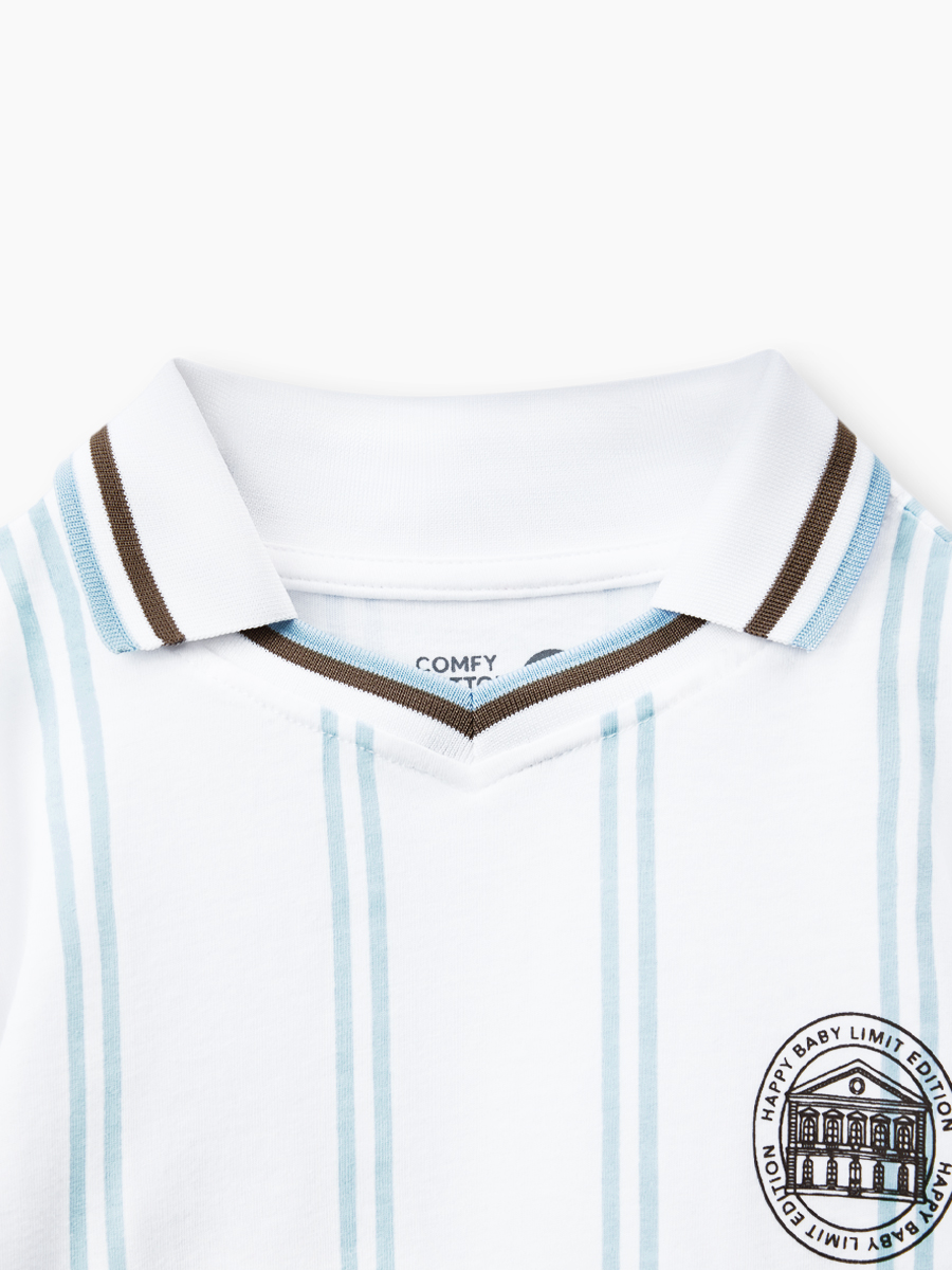 Футболка-поло Happy Baby 88297_white (stripes) - фото 8