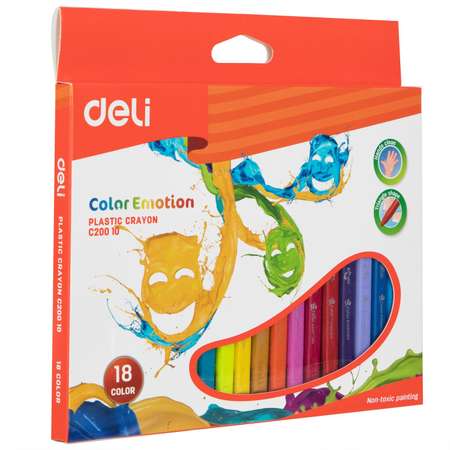 Восковые мелки Deli 18 шт.