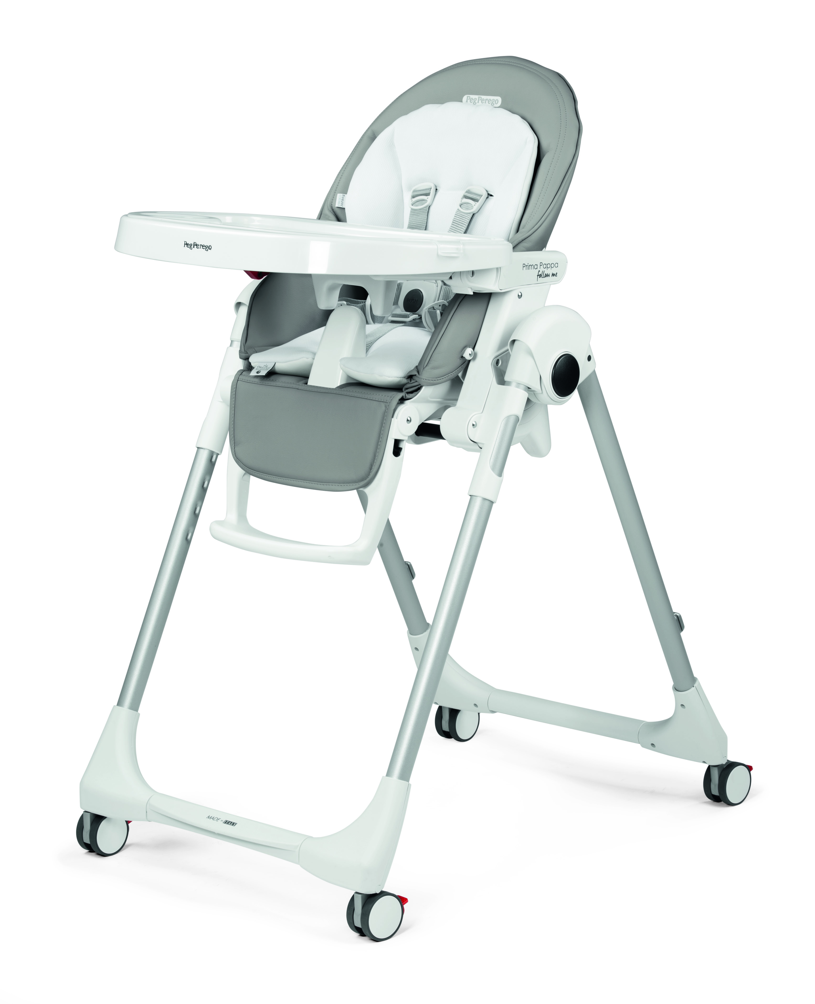 Стульчик для кормления Peg-Perego Prima Pappa Follow Me Plus серый - фото 9