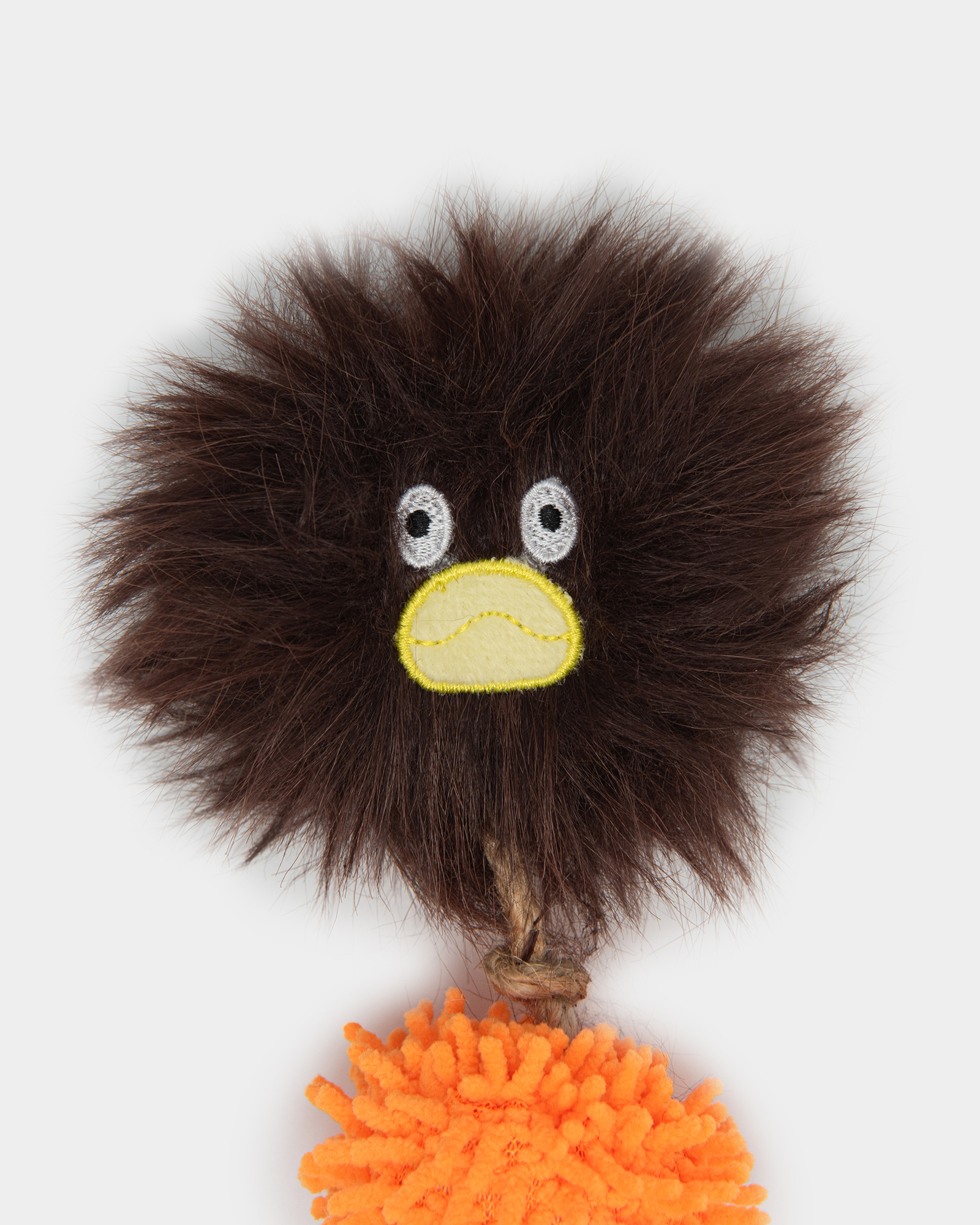 Игрушка для кошек Barbaks Птенчик с шариком с кошачьей мятой с плюшевым мячиком и канатиком 25*10см - фото 5