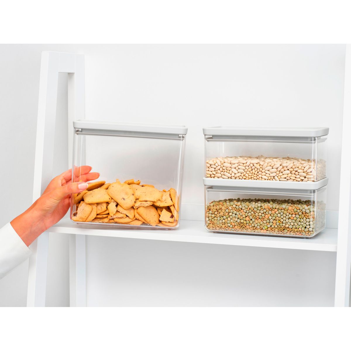 Набор модульных контейнеров Brabantia Tasty+ 3шт светло-серый 230806 - фото 3