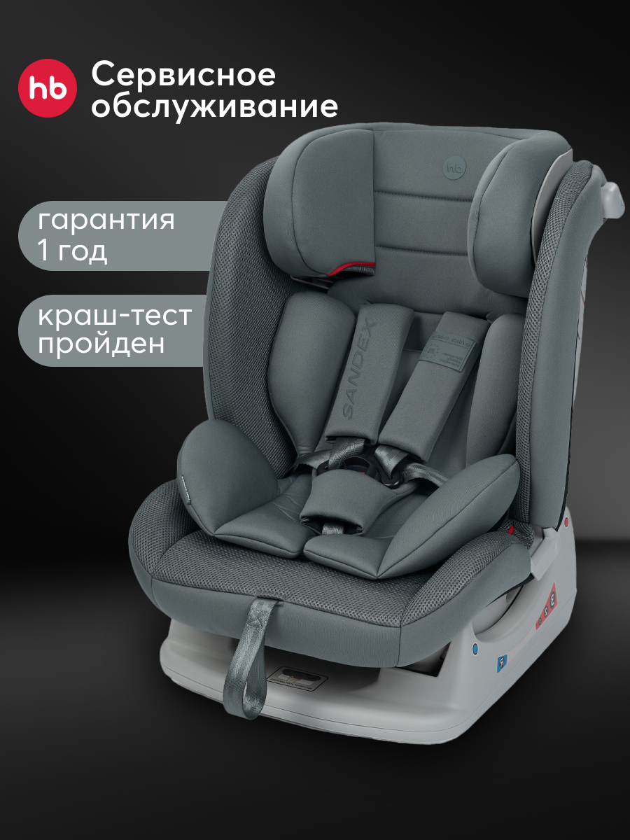 Автокресло Happy Baby Sandex 0+/1/2/3 (0-36 кг) зеленый - фото 1