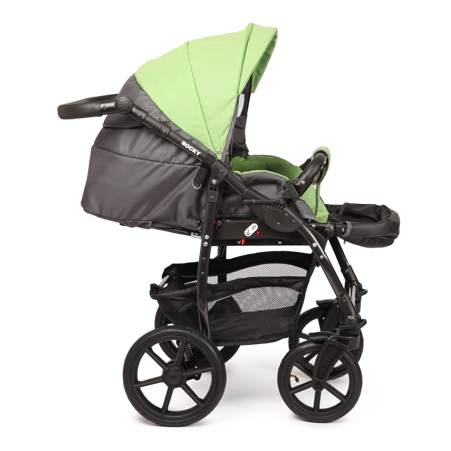 Коляска 2в1 Babyton Rocky Grey-Green - фото 6