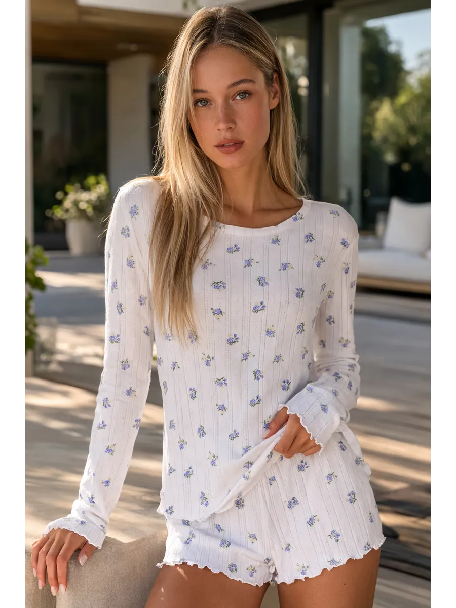 Пижама Mark Formelle (Марк Формэль) 592614/цветы на белом1 - фото 2